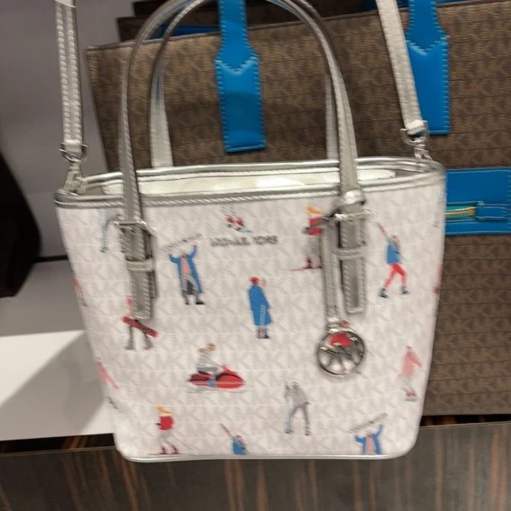 Michael Kors Jet Set Girls XS Convertible Satchel Bright White